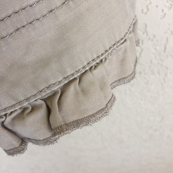 SALE
 Ann Taylor Loft Ruffle Khaki Casual Jacket D2 - Picture 3 of 8